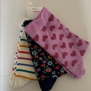 NWT Hanna Anderson Crew socks 🧦 3 pack 3Y/5Y